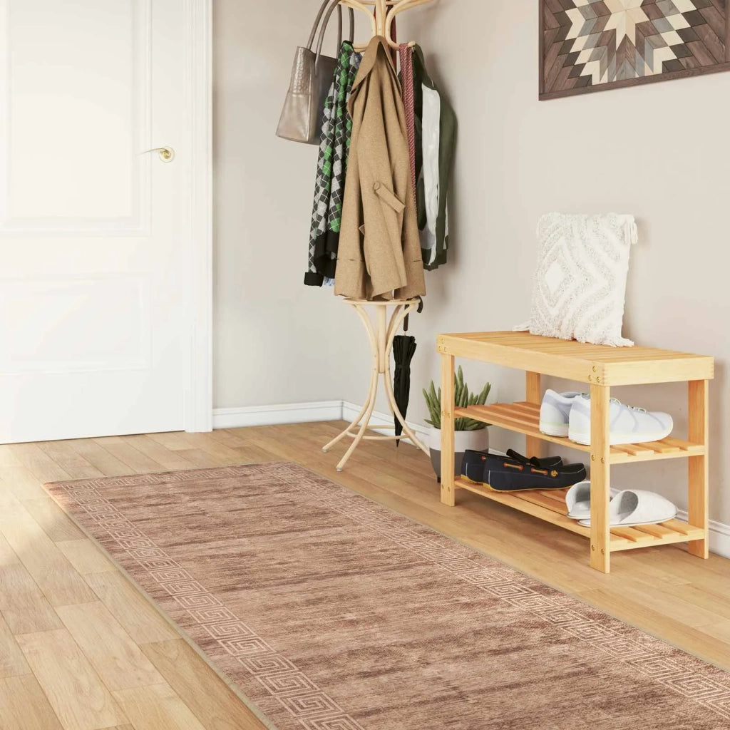 Runner Tappeto MARSA Bianco 80 x 400 cm Poliestere e PVC 42023312