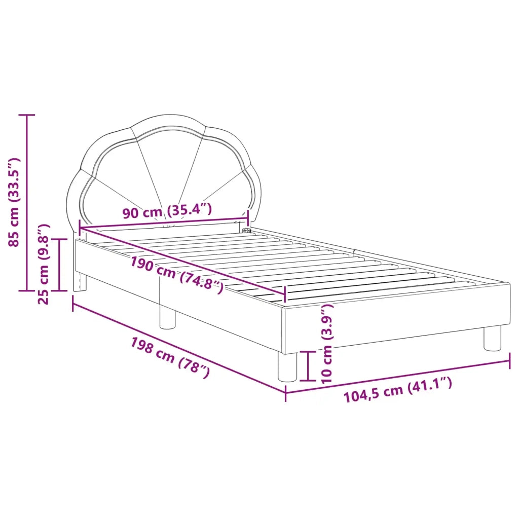 Struttura letto bambini con testata-Giroletto per bambini Verde Mare 90 x 190 cm 576350