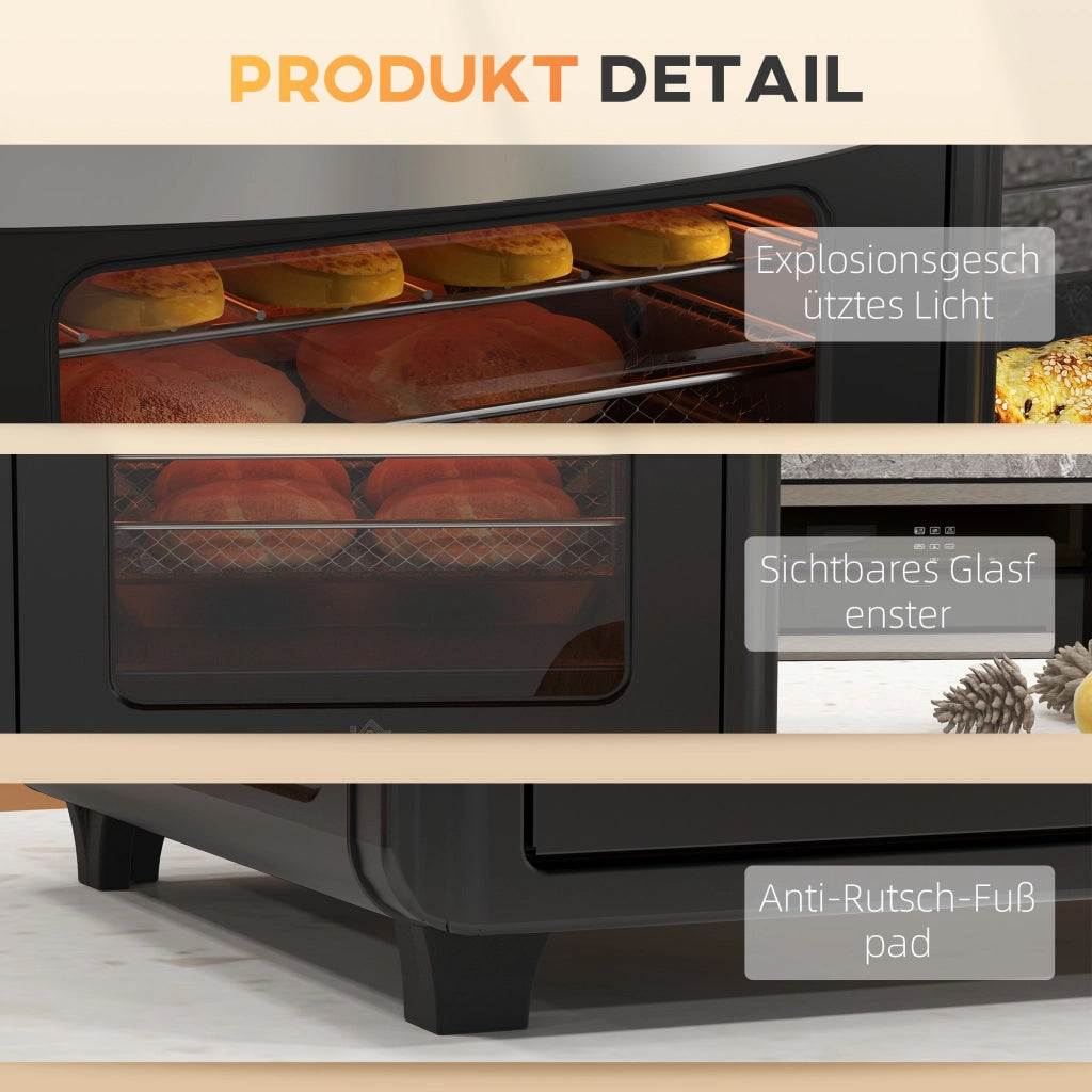 Forno a convezione ¨C zephmum ¨C 90-230¡ã C, 7 programmi, accessori, nero