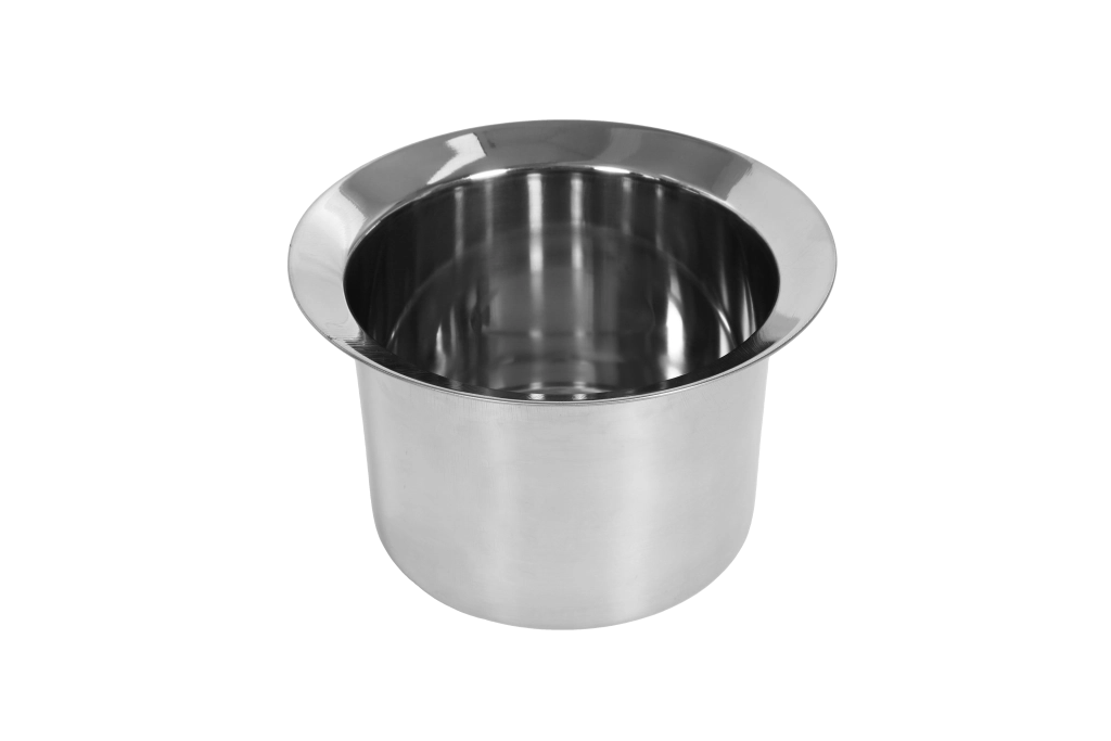 Tavolo da Giardino Bistrò con Secchiello per Ghiaccio e Piedini Regolabili per Terrazza in Alluminio Bronzo 55 x 49 cm