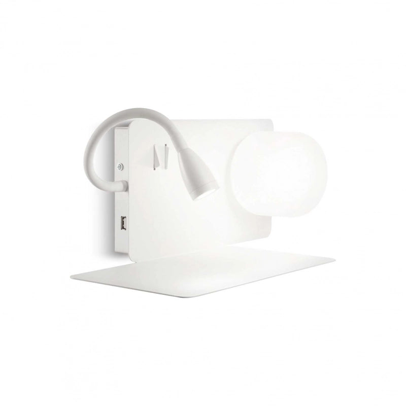 Lampada Da Parete Book-1 Ap Bianco Ideal-Lux