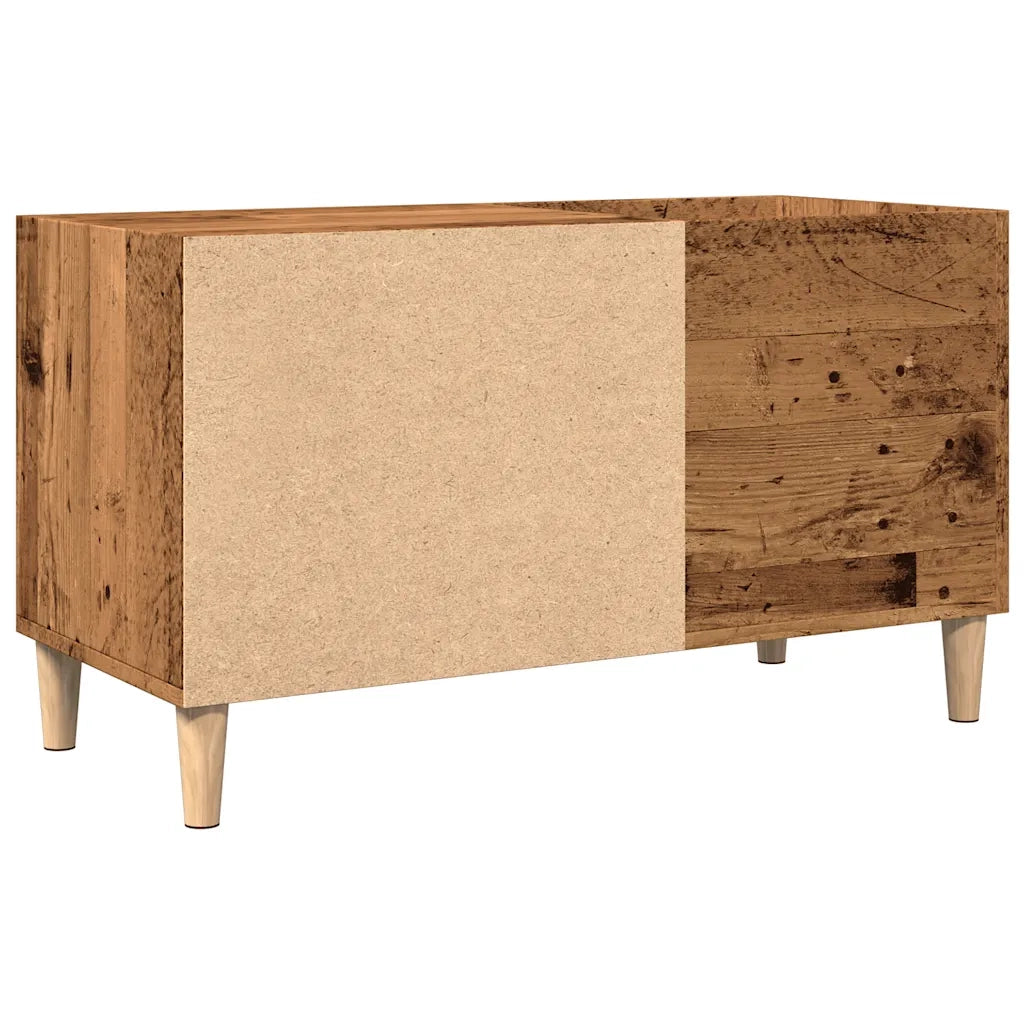 vidaXL Mobile Porta Dischi Legno Antico 84,5x38x48cm Legno Multistrato