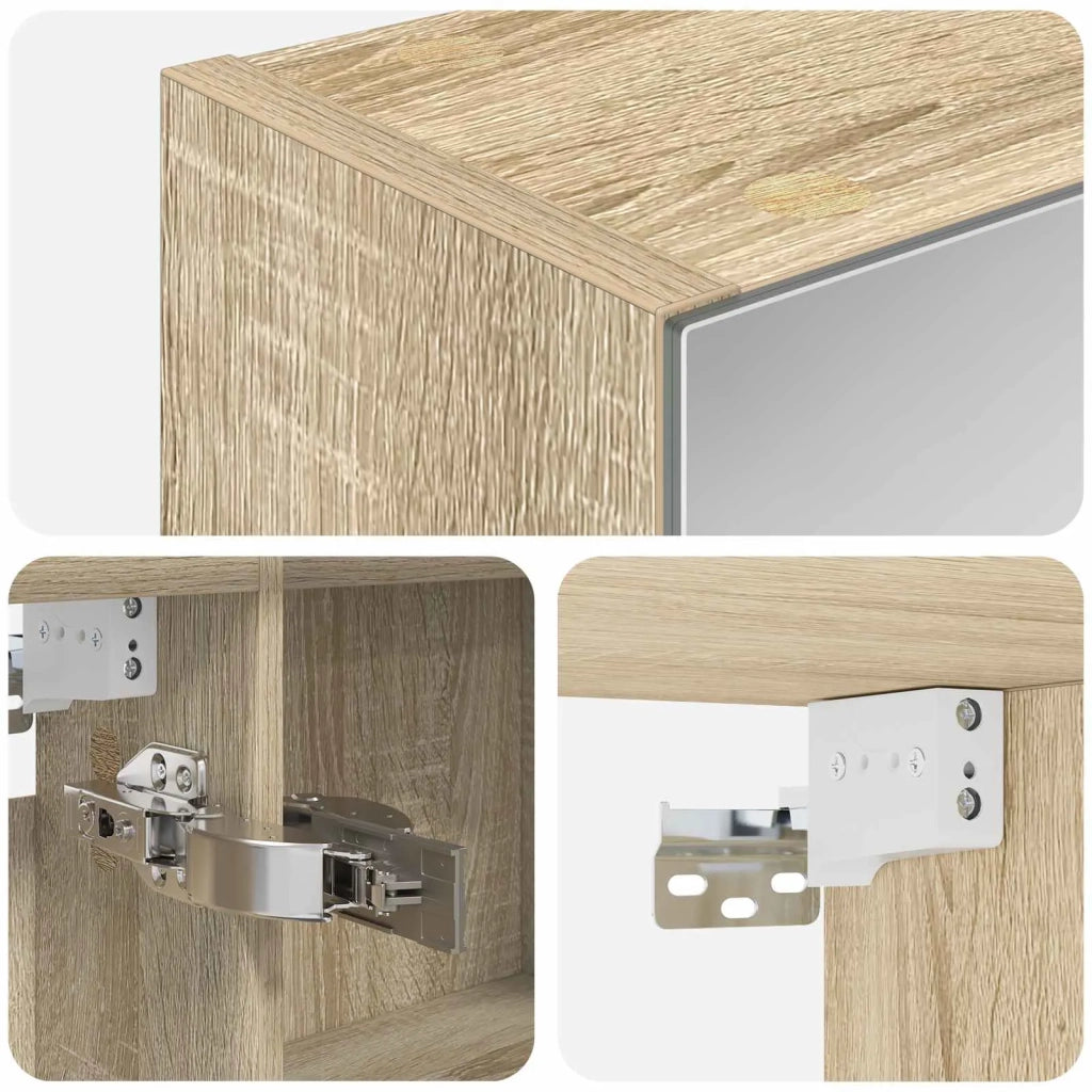 Mobiletto per specchio da bagno con lo scaffale Rovere Sonoma 889129