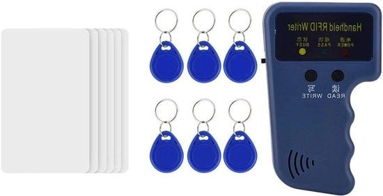 Letto di etichette RFID portatile e macchina per copiare + 6 etichette descrittrici - Utile per uso comunitario e scolastico