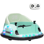 Autoscooter per bambini con rotazione 360¡ã ¨C zephmum ¨C verde, LED, musica, clacson, 2 km/h