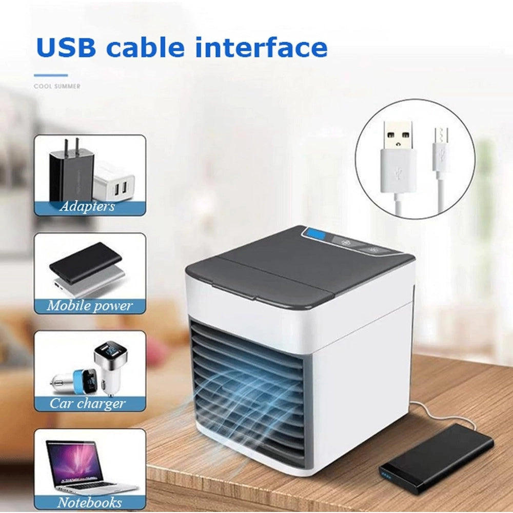 Trade Shop - Mini Condizionatore Portatile Deumidificatore A Ghiaccio Usb Ventilatore X Auto -