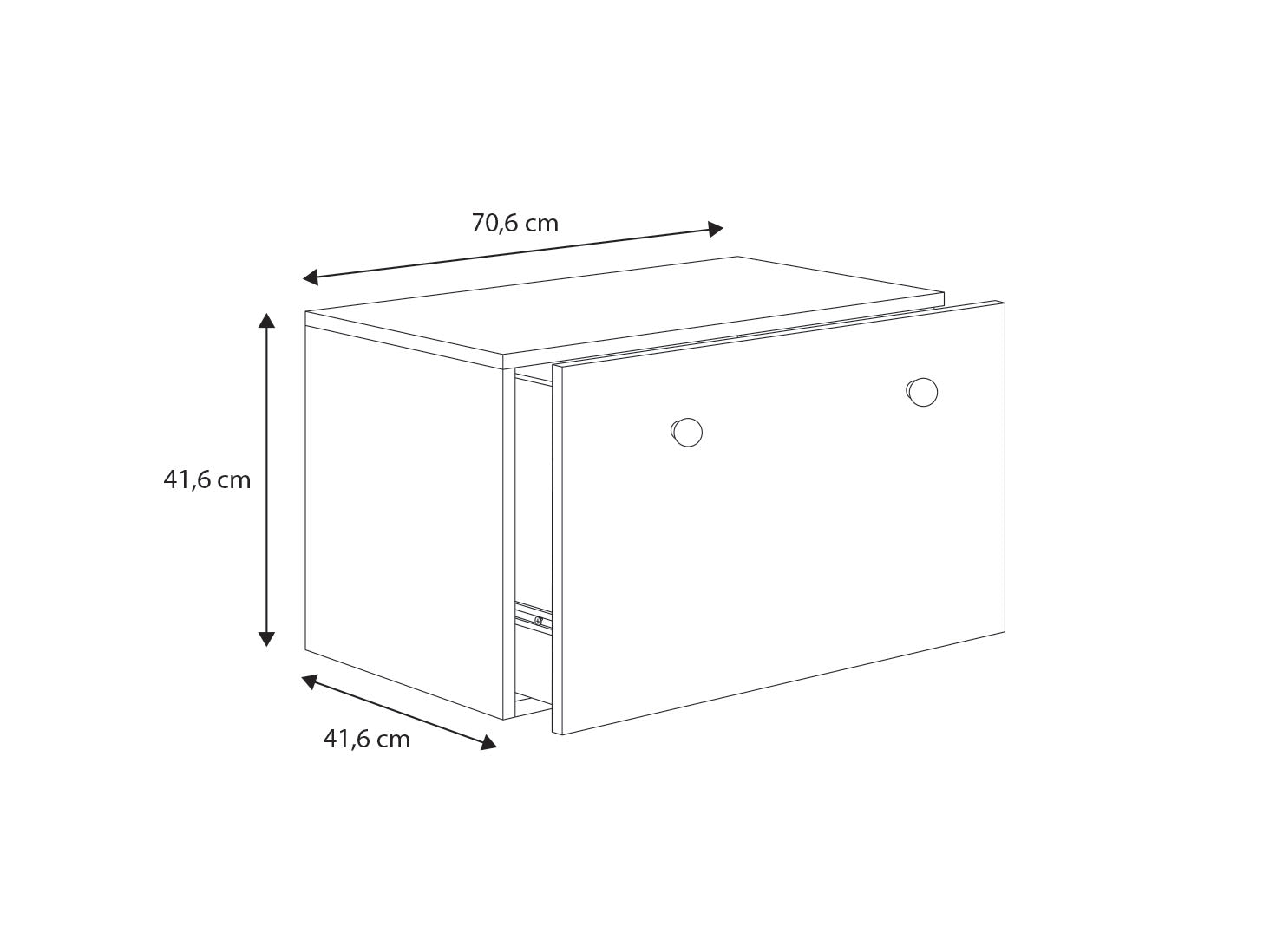 INGA Baule porta giocattoli - Bianco, manici grigi a forma di cuore