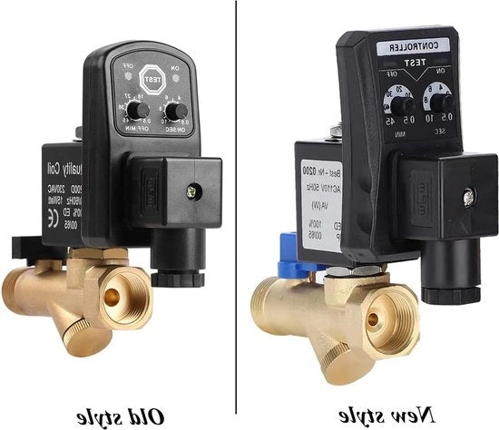 Valvola di scarico automatica G1/2 DN15 - Regolazione del condensato per compressori a aria - AC 230V.