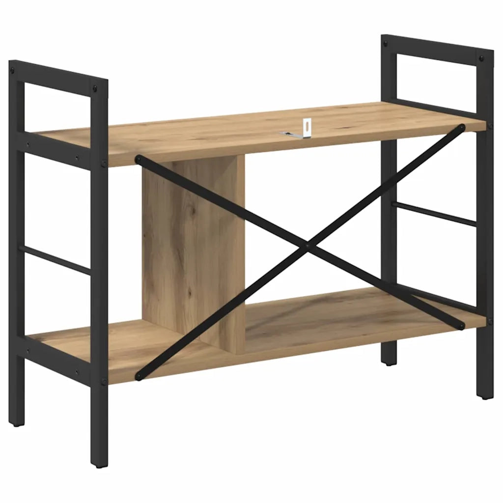 Libreria-Scaffale per Libri-Mobile di Stoccaggio Rovere artigianale 75 x 30 x 58,5 cm Legno multistrato