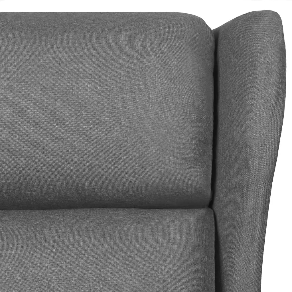 Divano Sedia-Poltrona Reclinabile in Tessuto Grigio Chiaro 414098