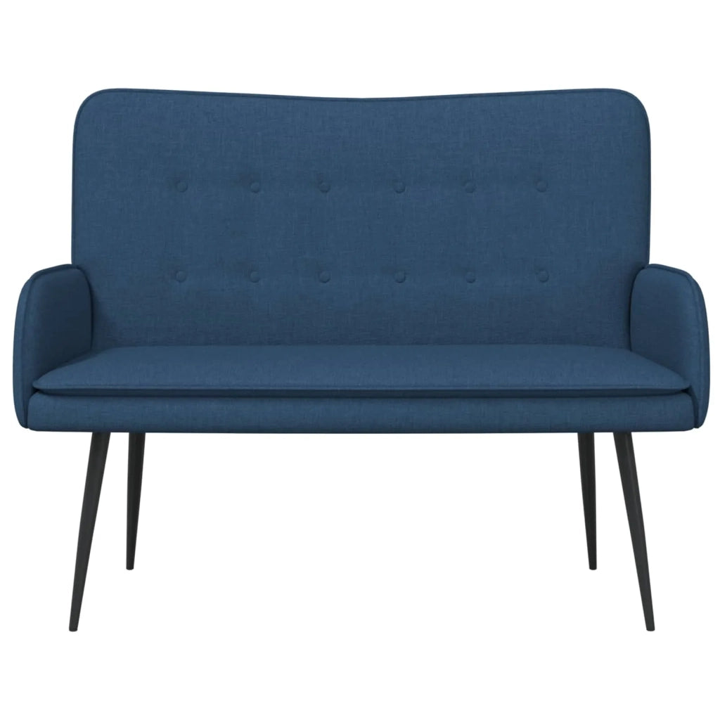 Divano a 2 Posti Blu 115 x 61 x 87 cm Tessuto