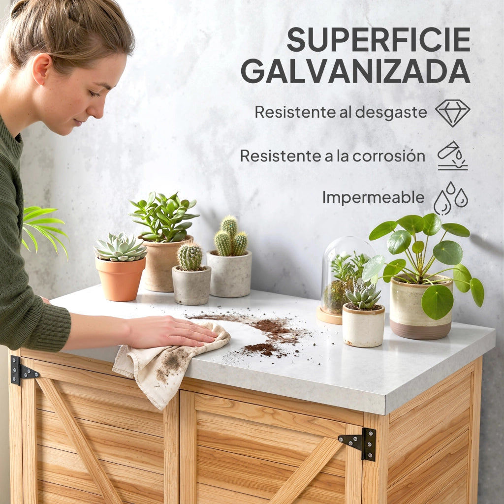 Caseta da Giardino in Legno con 2 Porte ¨C Minimal ¨C 79x43x92 cm