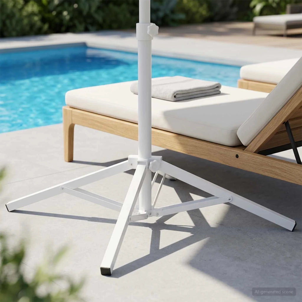 Supporto Parasol Bianco Acciaio per 25-32 mm Palo 42010378