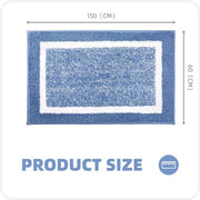 Pavimento in microfibra - 60x150cm - Mattonella antiscivolo per bagno - Lavabile in lavatrice - Copertura per doccia - Asciugamano per pavimento idroassorbente - Tappeto per pavimenti duraturo (Blu)