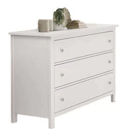 Como'  in legno 3 cassetti  laccato bianco 114 x 51 x 95 h (734) - Mobili 2G