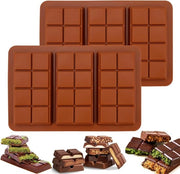 Molda Profonda per Cioccolato 2pz con Smalto Antifriesure e Silicone BPA Free per Caramelle e Gelatina