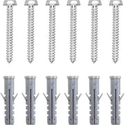 Set di viti e chiodi per fissaggio TV su parete in calcestruzzo e parete in legno, comprensivo di viti M6x60mm a 6 guglie e chiodi, accessori per la cerniera TV, EV034
