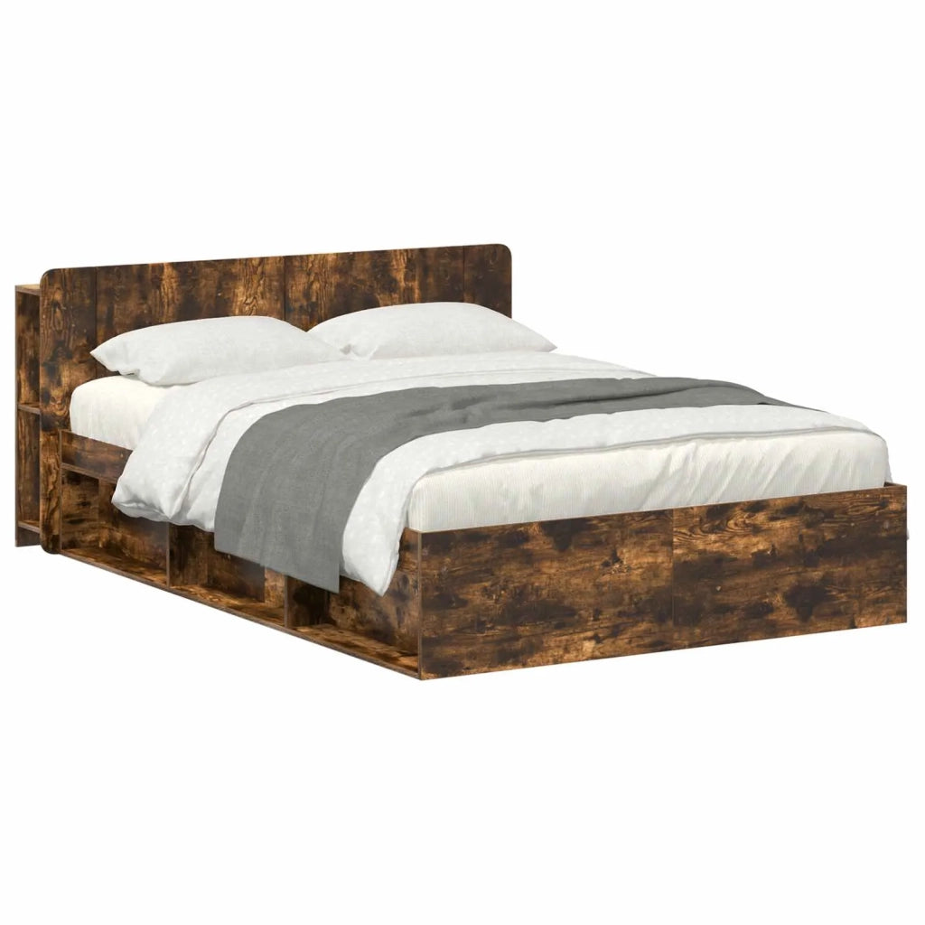 Telaio del letto con storage Rovere Fumo 140 x 190 cm 3433380