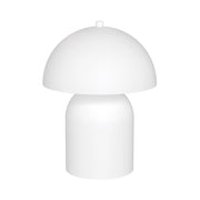 Lampada da tavolo Mush in acciaio bianco opaco