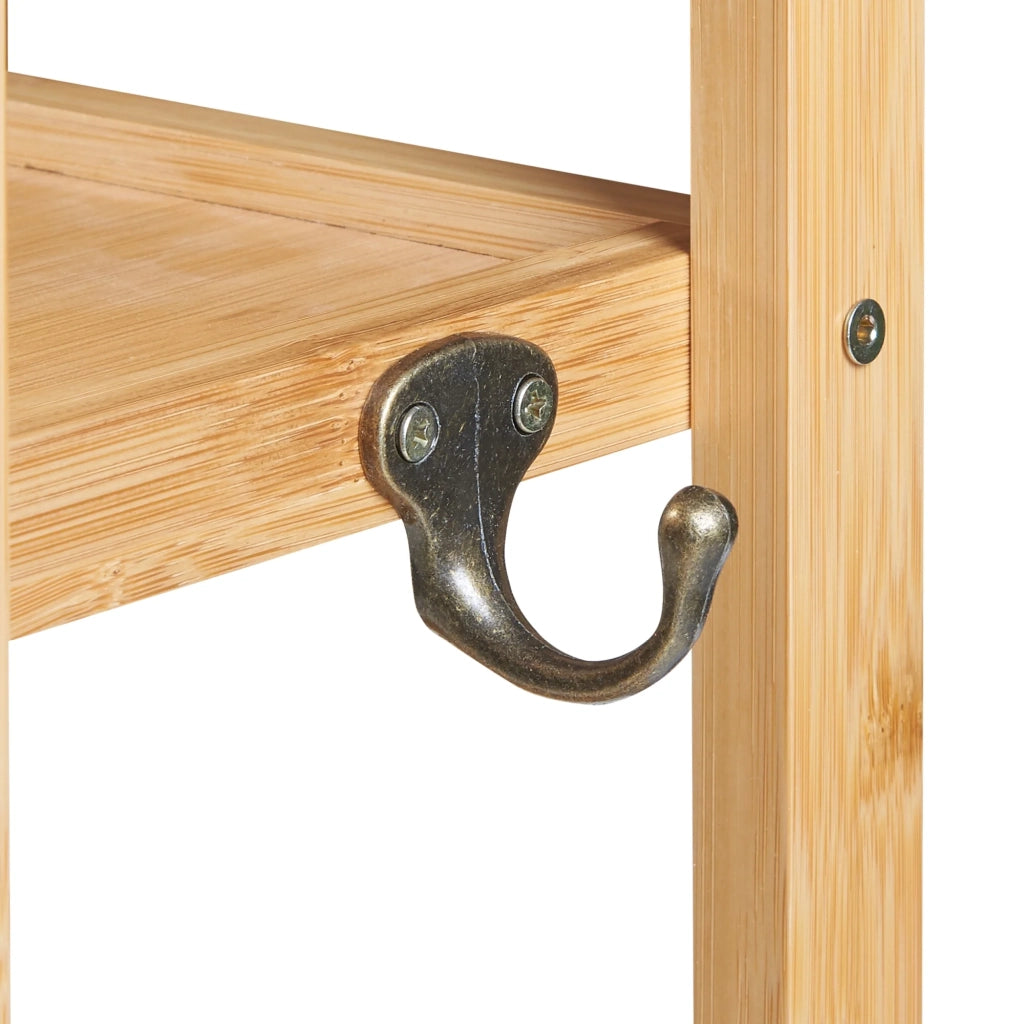 Scaffale dal design senza tempo per soggiorno camera da letto mobiletto da parete per bagno Höör bambù 42 x 37 x 17 cm naturale 03_0011272