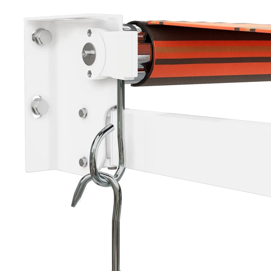 Tenda retrattile-Tenda parasole per balcone Arancione e Marrone 3x2,5m Tessuto e Alluminio 276883