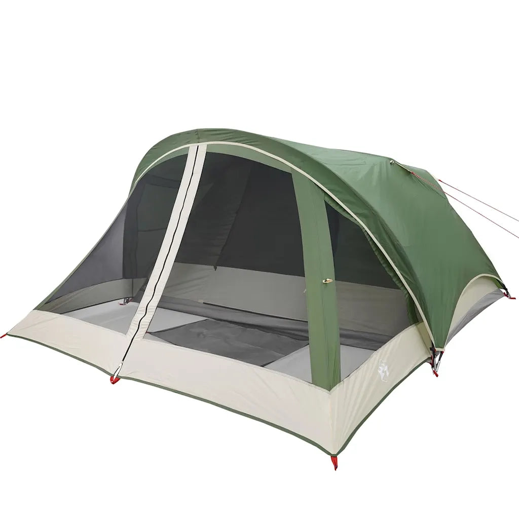 Tenda da Campeggio a Cabina per 4 Persone-Tenda per Escursionismo Verde Impermeabile 491333