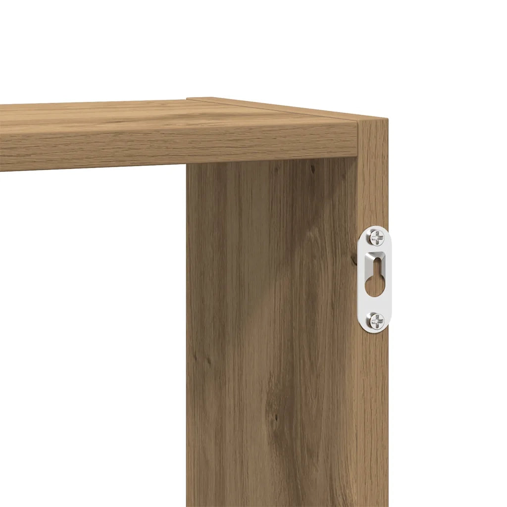 vidaXL Scaffale Cubo Parete 5 Scomparti Truciolato Rovere Artigianale