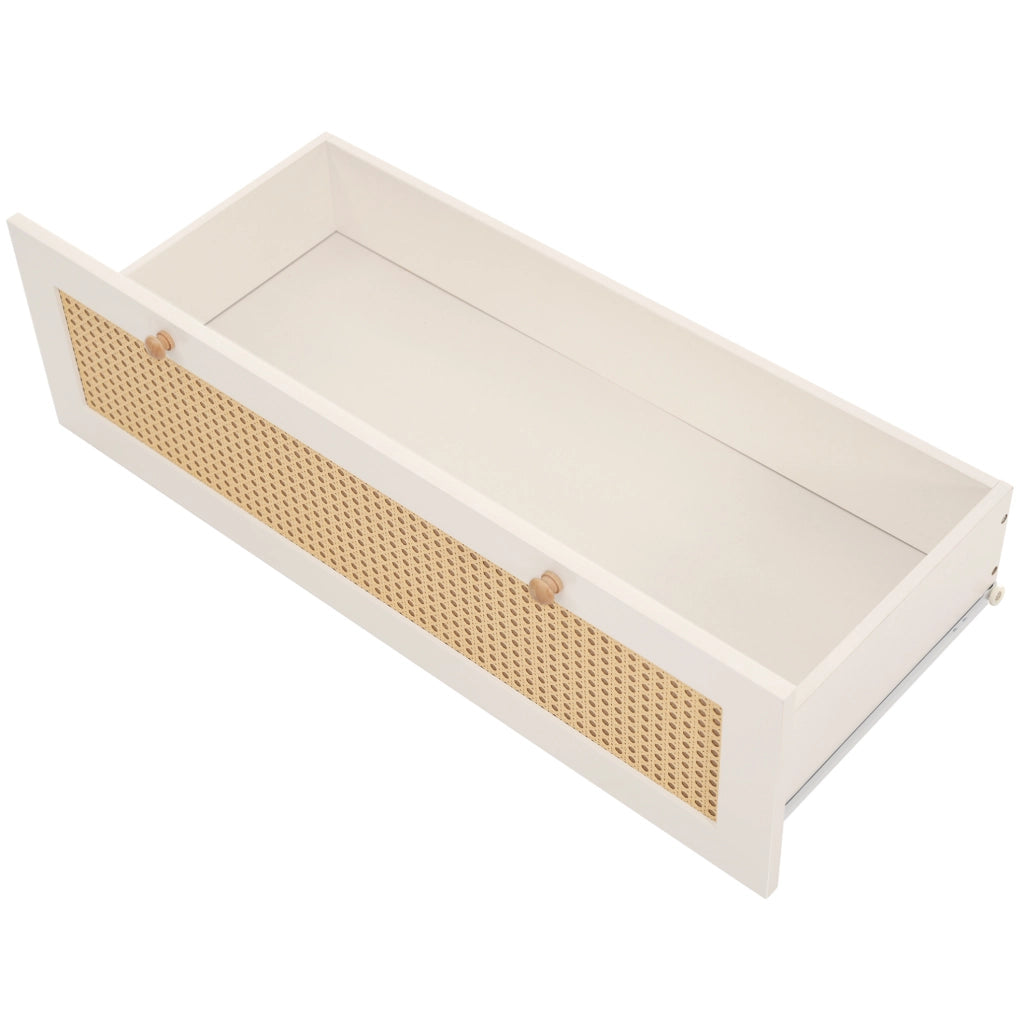 Armadio guardaroba 180.5x85.5x52 cm con cassetto e ripiani regolabili in legno bianco