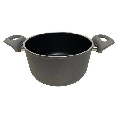 Ballarini 1009884 Lazise Casseruola in Acciaio Inossidabile 24 cm 2 L Adatta a Tutti i Piani Cottura incluso Induzione Forno color Nero