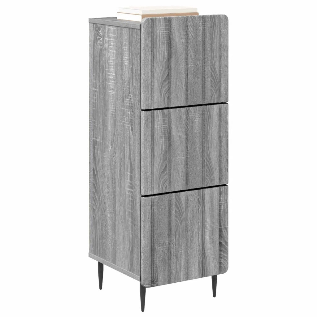 Mobile con Cassetti Grigio Sonoma 33 x 34,5 x 92 cm