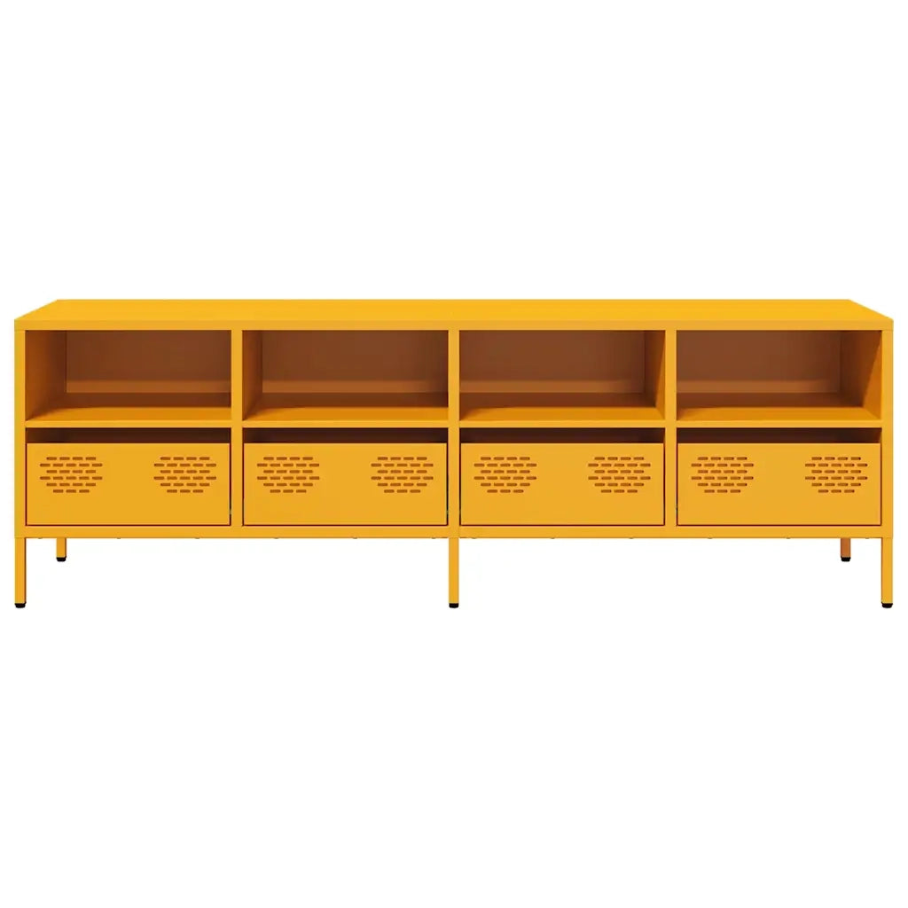 Mobile TV Giallo Senape 135x39x43,5 cm in Acciaio 851331
