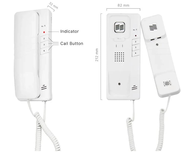 Citofono Intercomunicante Interfono Senza Fili Wireless RL-0510B per Casa, Ufficio e Attività