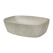 Lavabo da appoggio rettangolare 50,5x38,5 cm beige effetto pietra minerale
