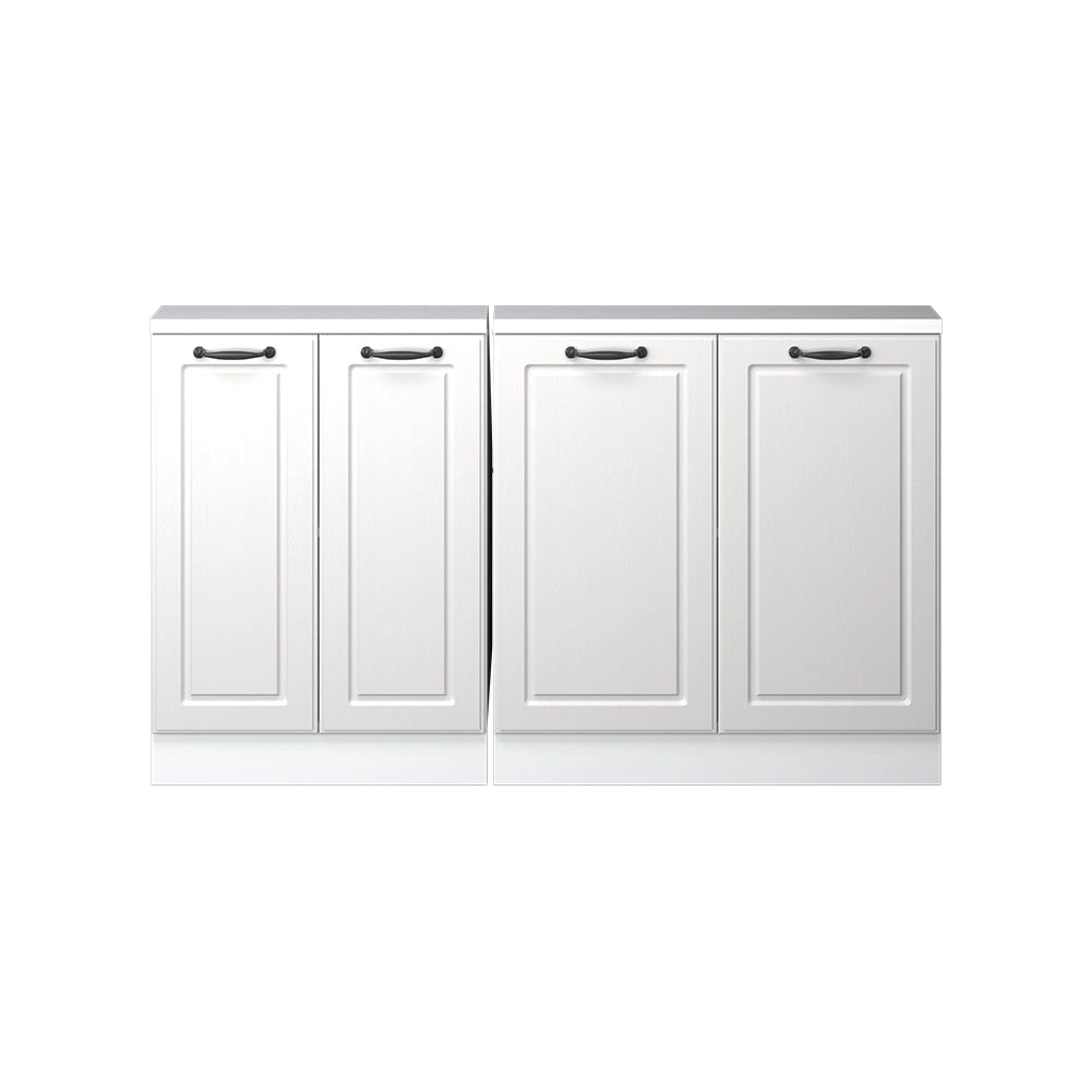Set di mobili sottotetto Rion Bianco rustico/Bianco Set di 2 Vicco