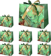 Sacchetti di regalo in marmo verde con nastri e fiocchi - Ideali per la confezione di regali