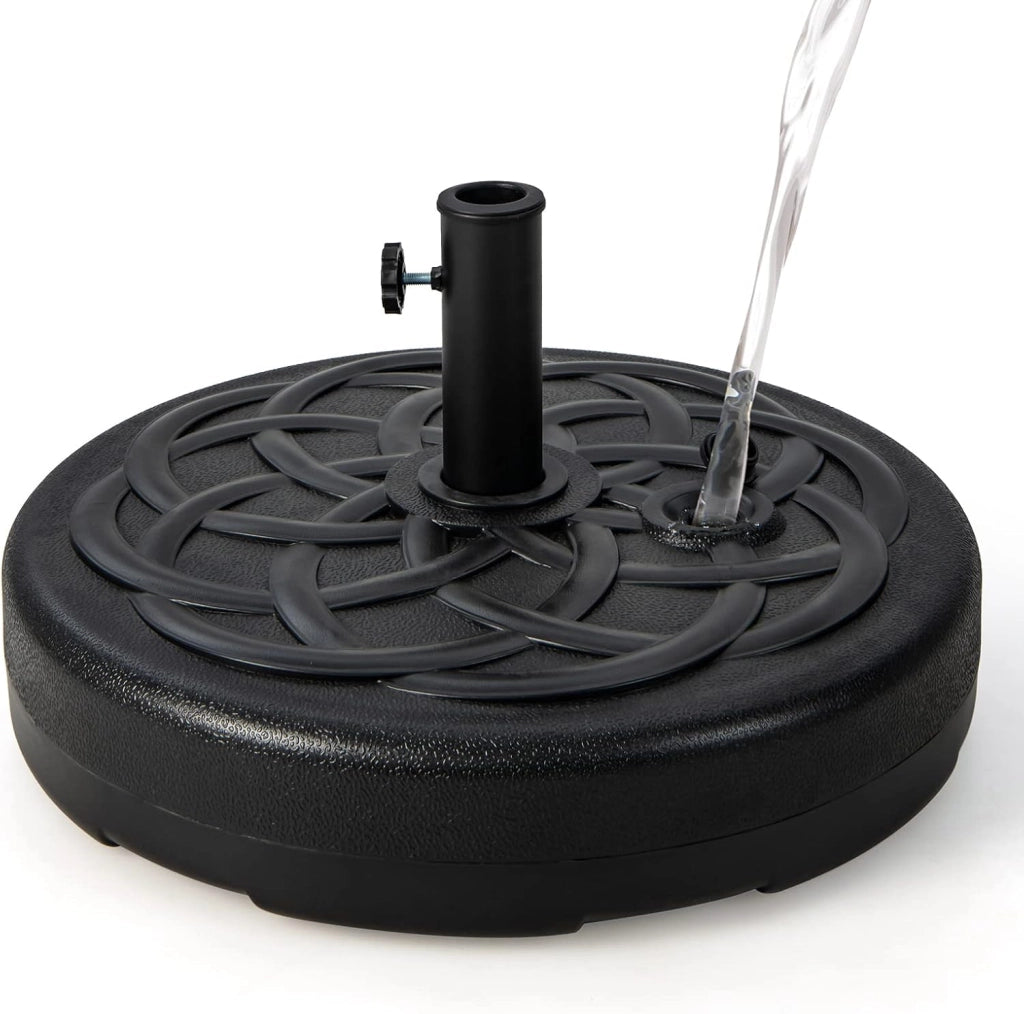 Base Ombrellone Rotonda Riempibile, Base per Ombrellone da Giardino da Riempire di Acqua/Sabbia, Pesi per Ombrelloni con Palo 38/48 MM da Giardino Terrazzo (Modello3 (23L))