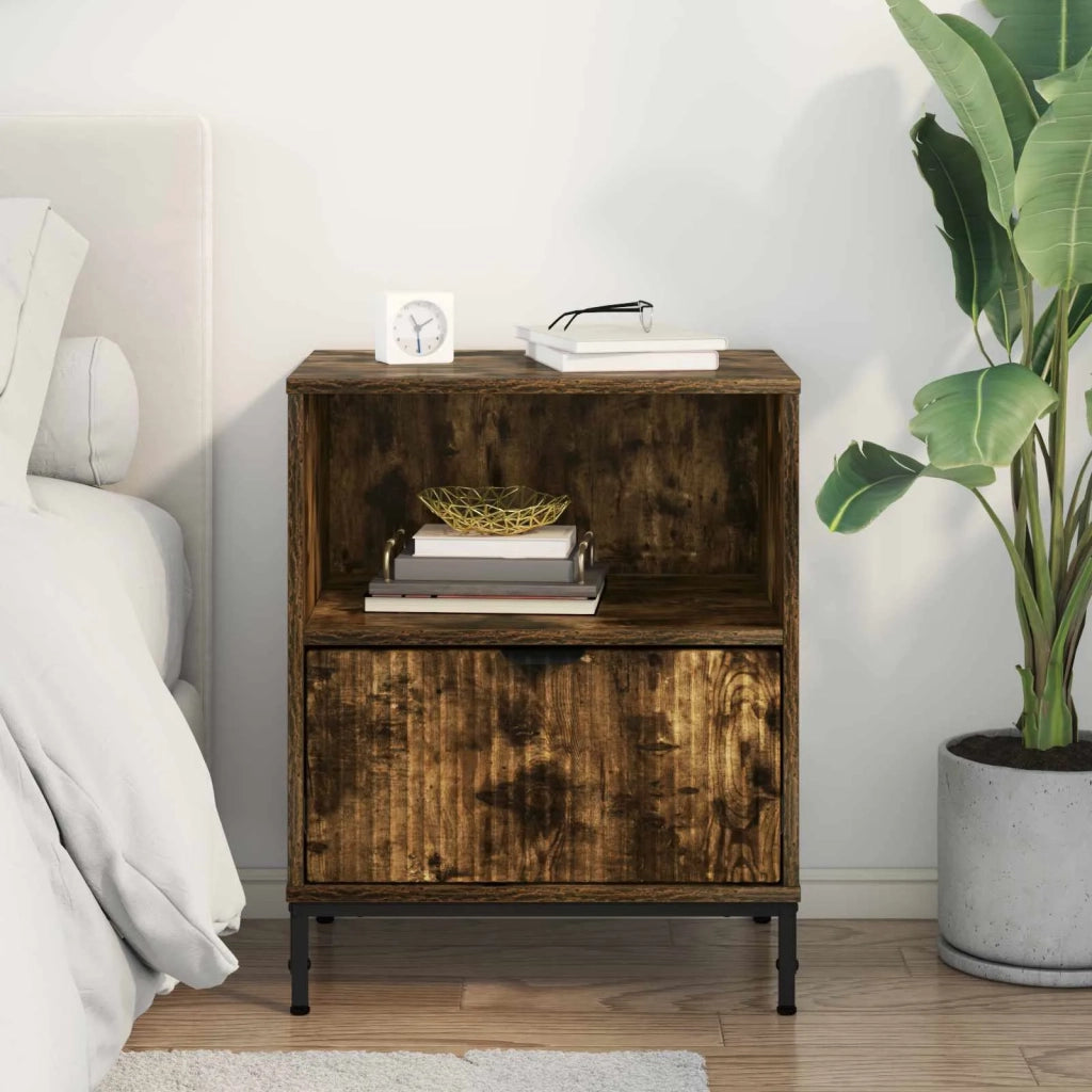 Armadio da Notte Rovere fumo 49 x 36 x 61 cm Legno multistrato 883484