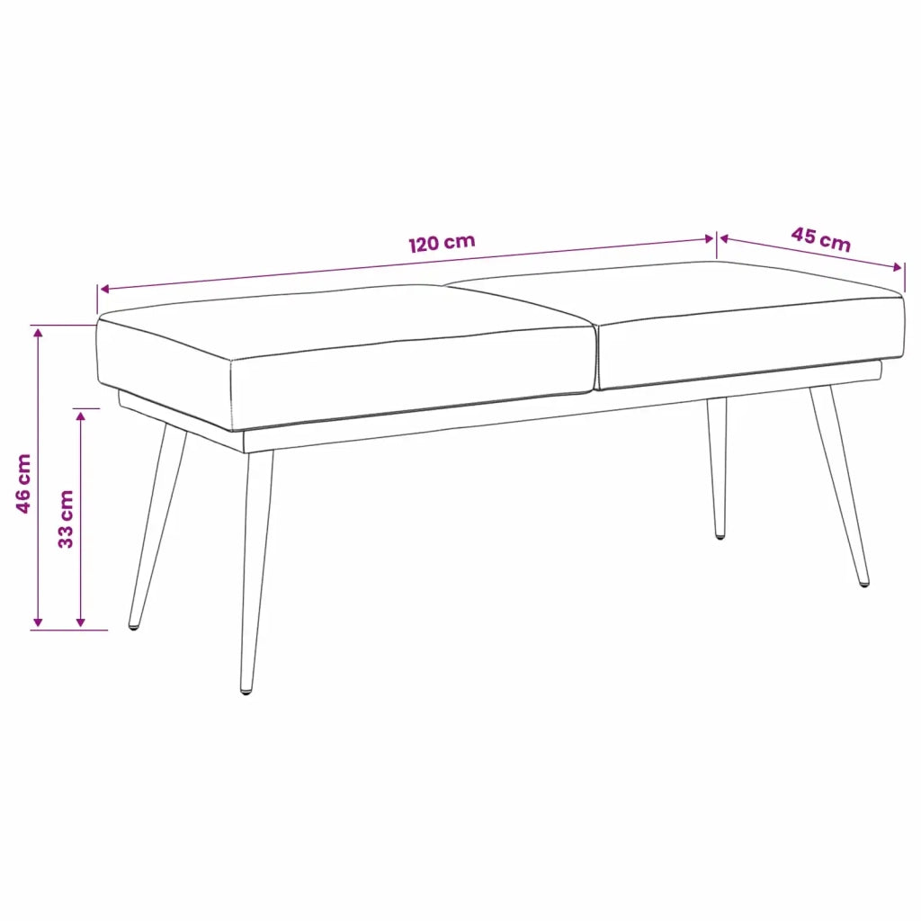 Panchina a doppio strato Verde Scuro 120 x 45 x 46 cm Velluto 42038587