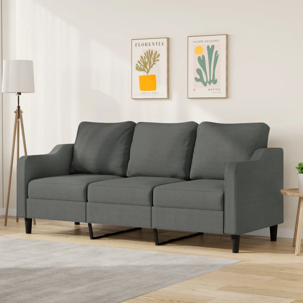 Divano | Divano da soggiorno | Sofa a 3 Posti Grigio Chiaro 180 cm in Tessuto