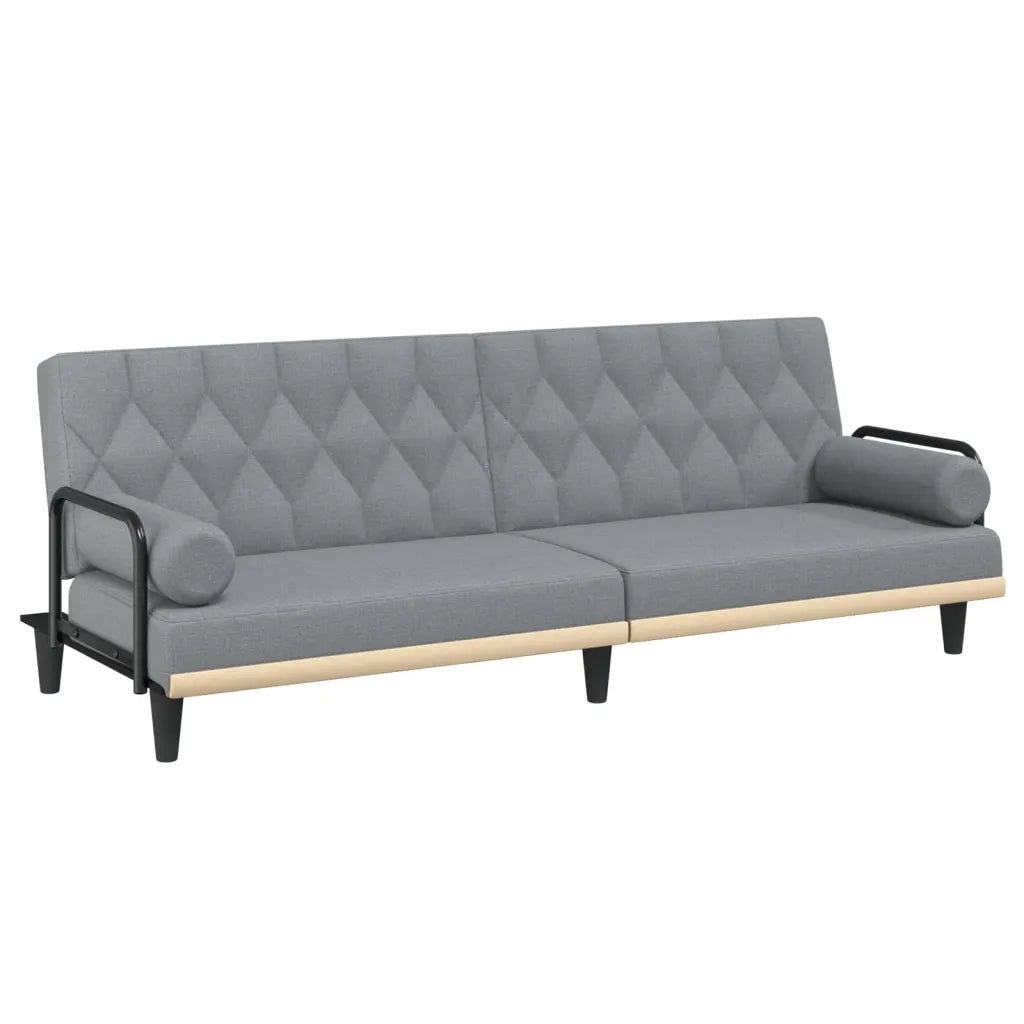 Divano letto | Sof¨¤ letto | Letto singolo con Braccioli Grigio Chiaro in Tessuto