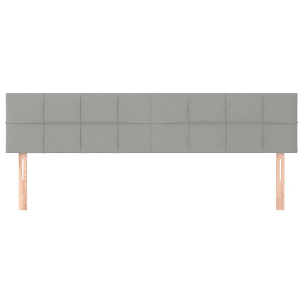 Testiera | Testata Grigio Chiaro 160x5x78/88 cm in Tessuto