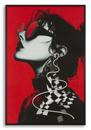 Stampa Artistica con LED e applicazione 3D su Tela Moden Psyco B - Quadro 60x90 cm