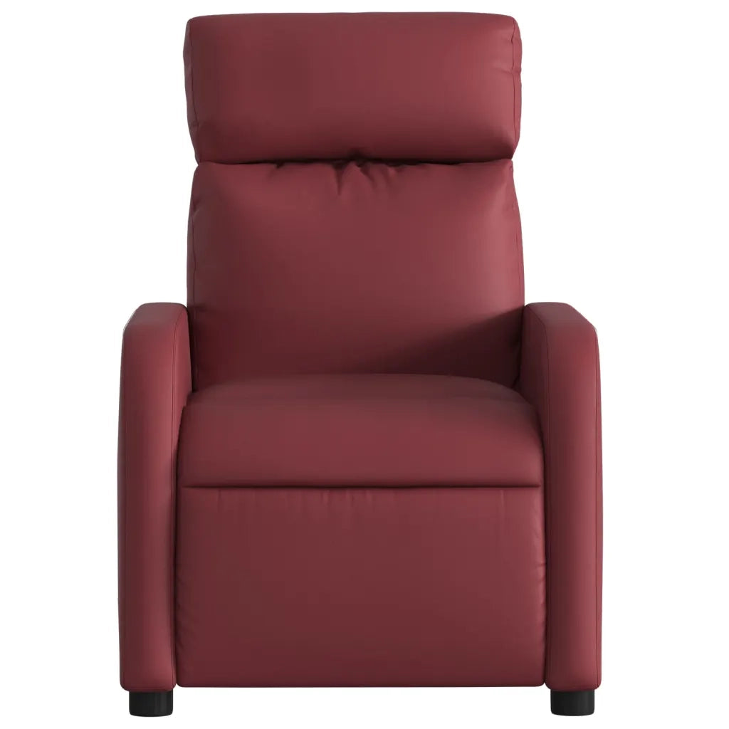 Divano Sedia-Poltrona Massaggiante Reclinabile Rosso vino in Similpelle 829978