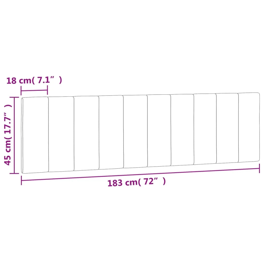 Cuscino Testiera Hanko Grigio Scuro 183 cm in Velluto