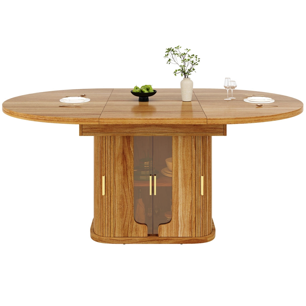 Tavolo da Pranzo Rotondo Allungabile ¨C Xylo ¨C Noce, 118-158 cm, 6 Persone