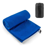 Zak da campeggio reversibile blu | Coperta leggera lavabile per esterno | Sacco da letto portatile per tutte le stagioni (180 x 160 cm)