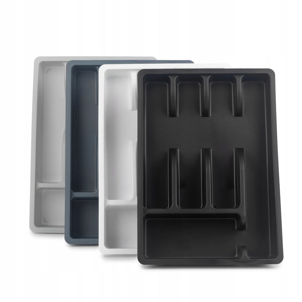 Inserto in plastica per cassetto KADAX, organizer per posate da cucina, grigio chiaro