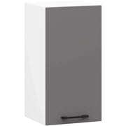 Mobile da cucina pensile sistema AKORD OLIWIA Bianco 30 cm 1 anta inserto frontale Grigio Grafite 30x30x72 cm
