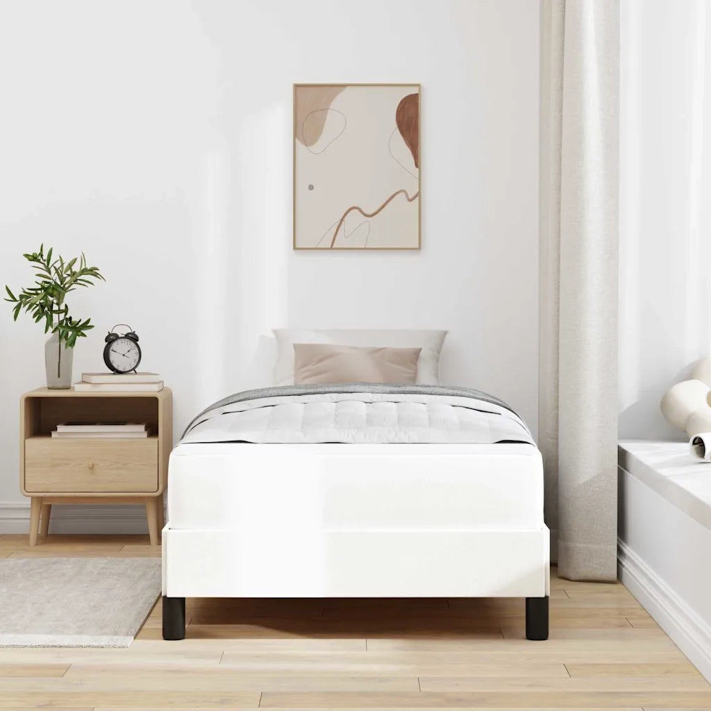 Struttura del letto Bianco Puro 100 x 200 cm Tessuto