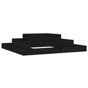 Fioriera rialzata per piante fiori terrazza giardino 110 x 110 x 27 cm legno massello di pino nero 02_0037313